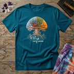 Printify T-Shirt Growth Through Any Season T-Shirt Mushroom Magic Mushroom T-Shirt