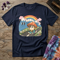 Printify T-Shirt Happy Mushroom Walking T-Shirt Mushroom Magic Mushroom T-Shirt
