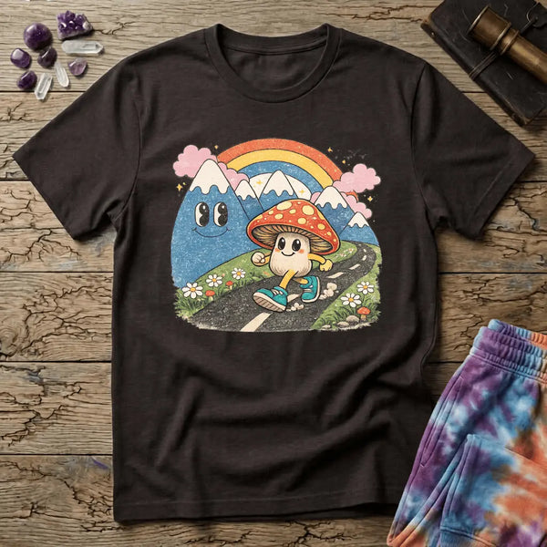 Happy Mushroom Walking T-Shirt