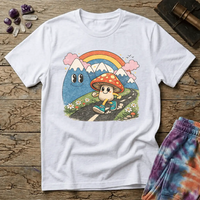 Printify T-Shirt Happy Mushroom Walking T-Shirt Mushroom Magic Mushroom T-Shirt