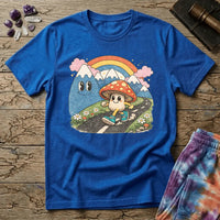 Printify T-Shirt Happy Mushroom Walking T-Shirt Mushroom Magic Mushroom T-Shirt