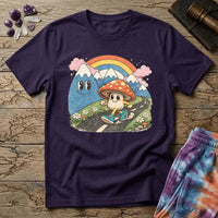 Printify T-Shirt Happy Mushroom Walking T-Shirt Mushroom Magic Mushroom T-Shirt