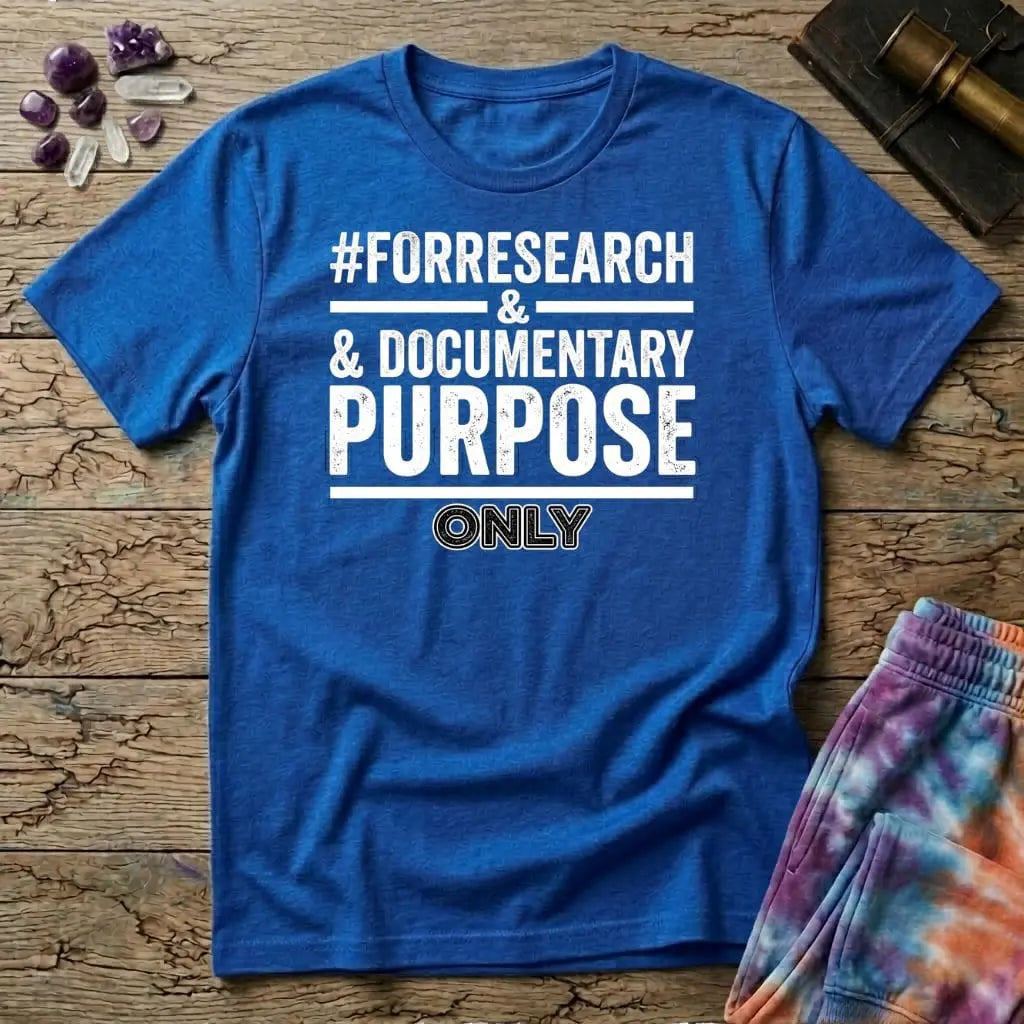 Printify T-Shirt Hashtag Facebook Mushroom #forresearch&documentarypurposeonly T-Shirt Mushroom Magic Mushroom T-Shirt
