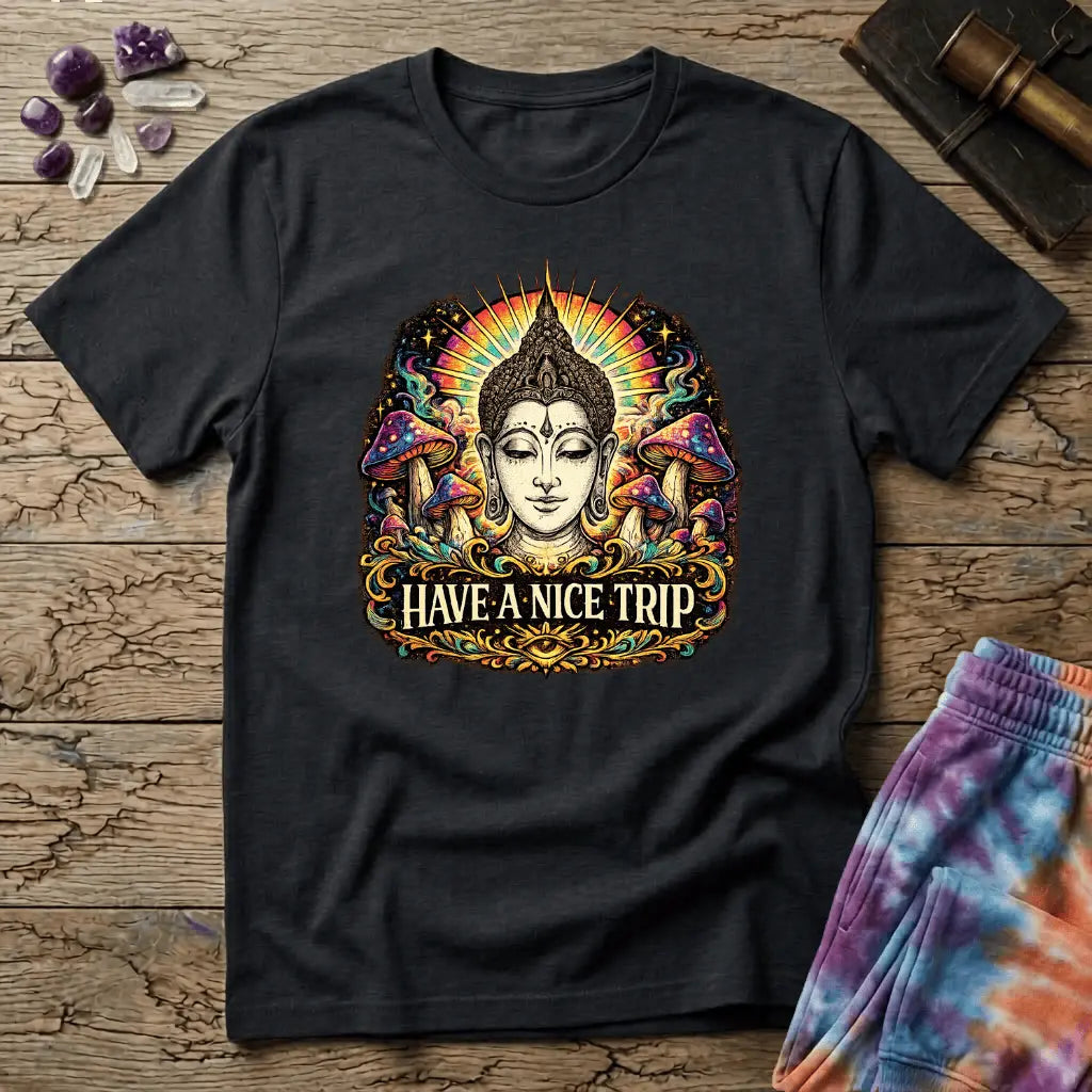 Printify T-Shirt Have a Nice Trip Mushroom T-Shirt Mushroom Magic Mushroom T-Shirt