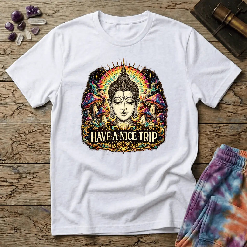 Printify T-Shirt Have a Nice Trip Mushroom T-Shirt Mushroom Magic Mushroom T-Shirt
