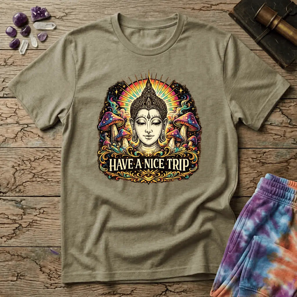 Printify T-Shirt Have a Nice Trip Mushroom T-Shirt Mushroom Magic Mushroom T-Shirt