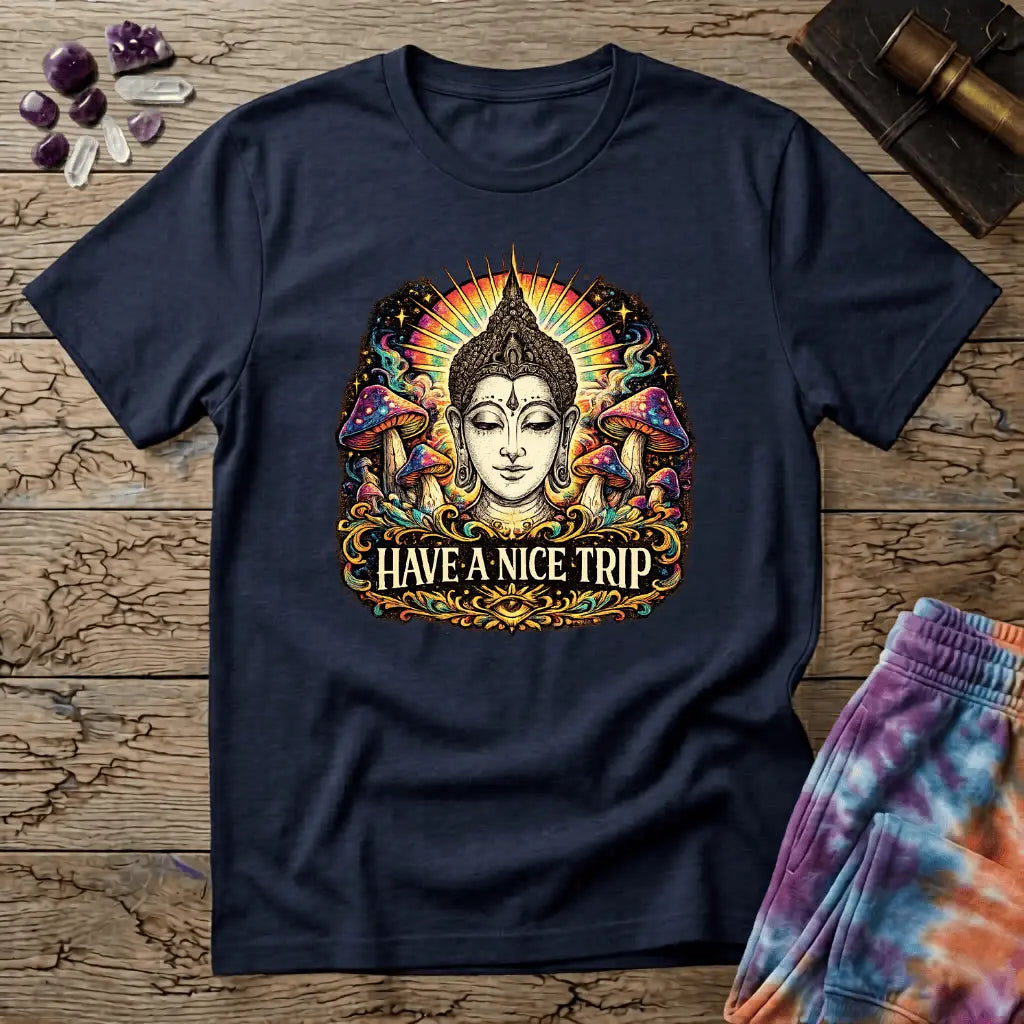 Printify T-Shirt Have a Nice Trip Mushroom T-Shirt Mushroom Magic Mushroom T-Shirt