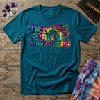 Printify T-Shirt Here Comes a Cosmic Grooviness Mushroom T-Shirt Mushroom Magic Mushroom T-Shirt