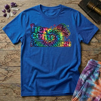 Printify T-Shirt Here Comes a Cosmic Grooviness Mushroom T-Shirt Mushroom Magic Mushroom T-Shirt