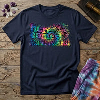 Printify T-Shirt Here Comes a Cosmic Grooviness Mushroom T-Shirt Mushroom Magic Mushroom T-Shirt