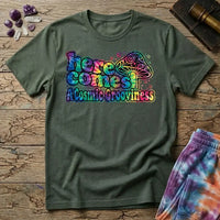 Printify T-Shirt Here Comes a Cosmic Grooviness Mushroom T-Shirt Mushroom Magic Mushroom T-Shirt