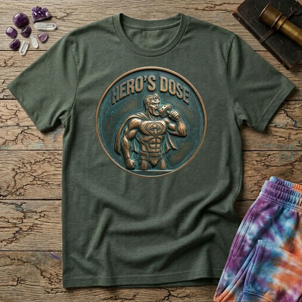 Printify T-Shirt Hero's Dose Mushroom T-Shirt Mushroom Magic Mushroom T-Shirt