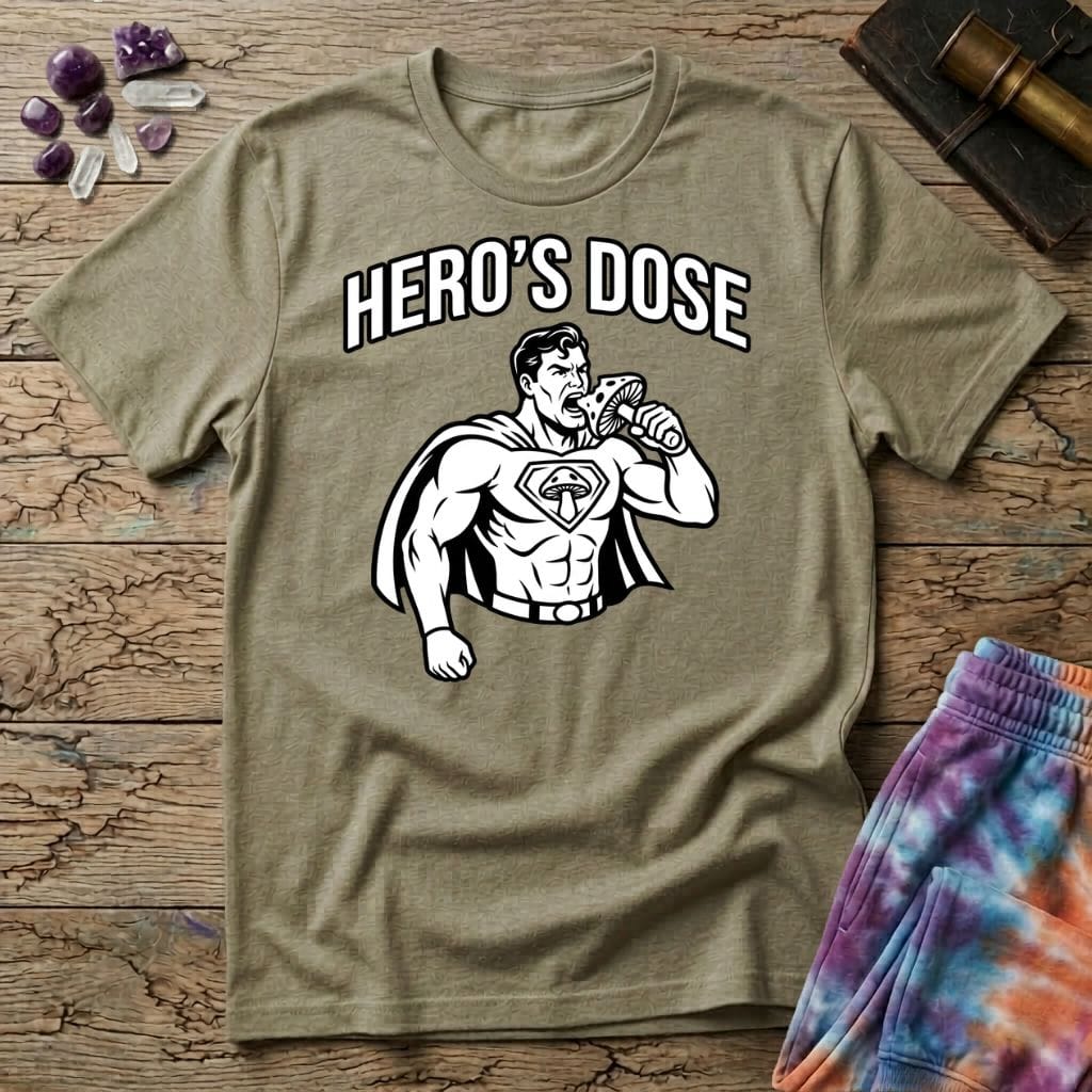 Printify T-Shirt Heros Dose Mushroom T-Shirt Mushroom Magic Mushroom T-Shirt