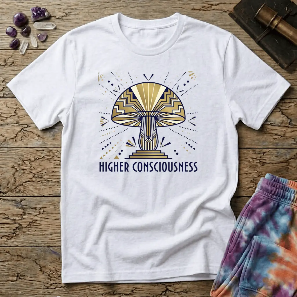 Printify T-Shirt Higher Consciousness Mushroom T-Shirt Mushroom Magic Mushroom T-Shirt