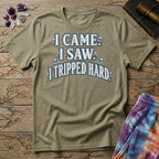 Printify T-Shirt I Came. I Saw. I Tripped Hard Mushroom T-Shirt Mushroom Magic Mushroom T-Shirt