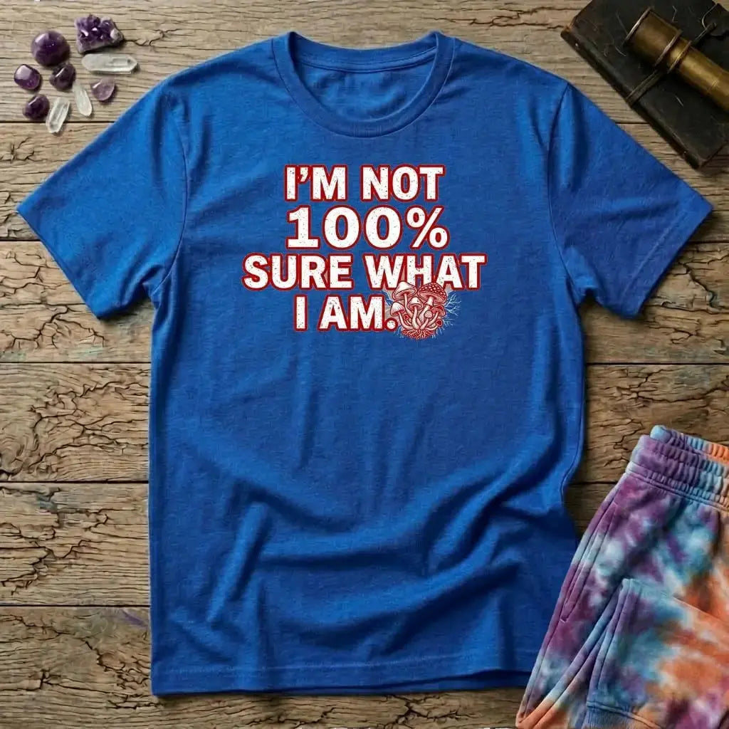 Printify T-Shirt I'm Not 100% Sure What I Am Mushroom T-Shirt Mushroom Magic Mushroom T-Shirt