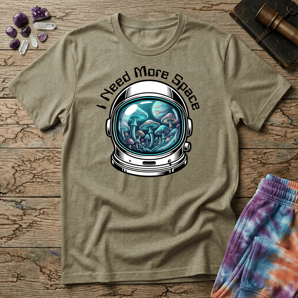 Printify T-Shirt I Need More Space Mushroom T-Shirt Mushroom Magic Mushroom T-Shirt