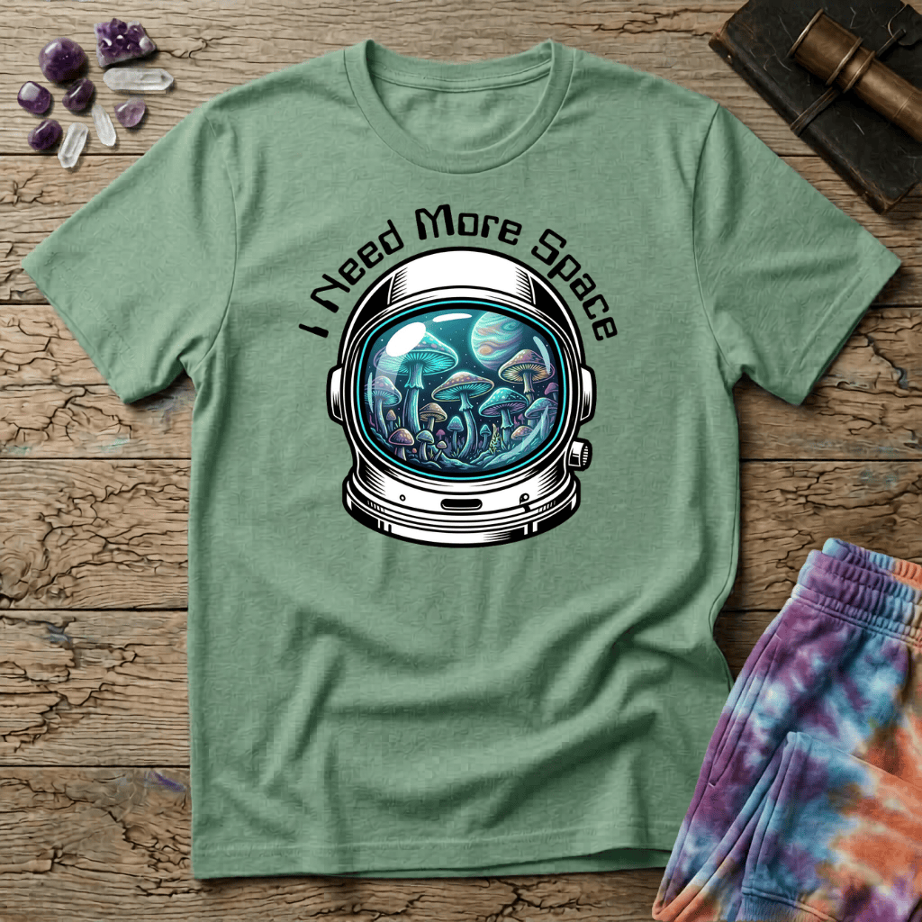 Printify T-Shirt I Need More Space Mushroom T-Shirt Mushroom Magic Mushroom T-Shirt