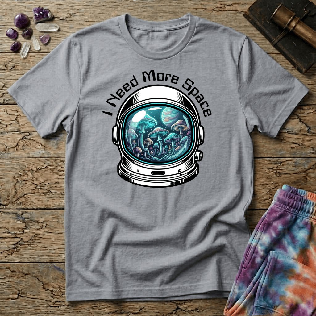 Printify T-Shirt I Need More Space Mushroom T-Shirt Mushroom Magic Mushroom T-Shirt