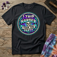 Printify T-Shirt I Trip Harder Than You Party T-Shirt Mushroom Magic Mushroom T-Shirt