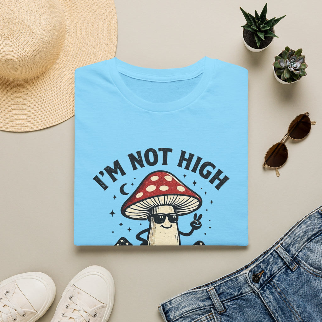 Printify T-Shirt Im Not High Im Just a Fun Guy Fungi Mushroom T-Shirt Mushroom Magic Mushroom T-Shirt