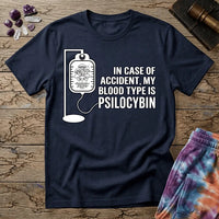 Printify T-Shirt In Case of Accident Psilcybin T-Shirt Mushroom Magic Mushroom T-Shirt