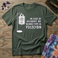 Printify T-Shirt In Case of Accident Psilcybin T-Shirt Mushroom Magic Mushroom T-Shirt