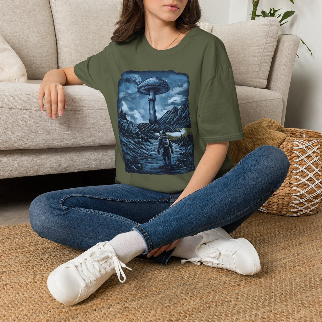 Printify T-Shirt Interplanetary Mushroom T-Shirt Mushroom Magic Mushroom T-Shirt
