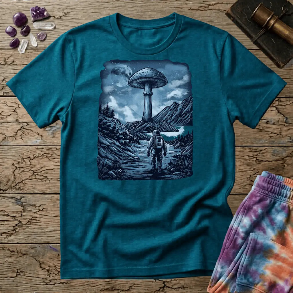 Printify T-Shirt Interplanetary Mushroom T-Shirt Mushroom Magic Mushroom T-Shirt