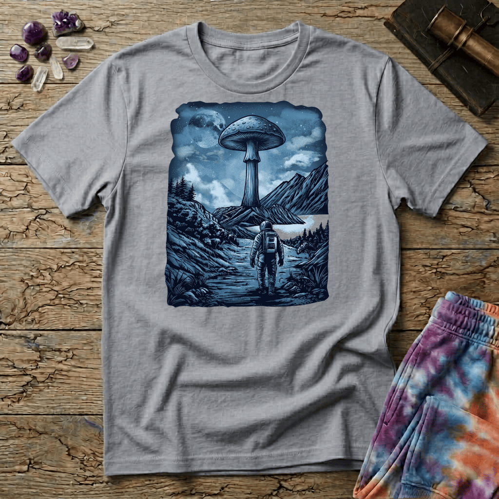 Printify T-Shirt Interplanetary Mushroom T-Shirt Mushroom Magic Mushroom T-Shirt