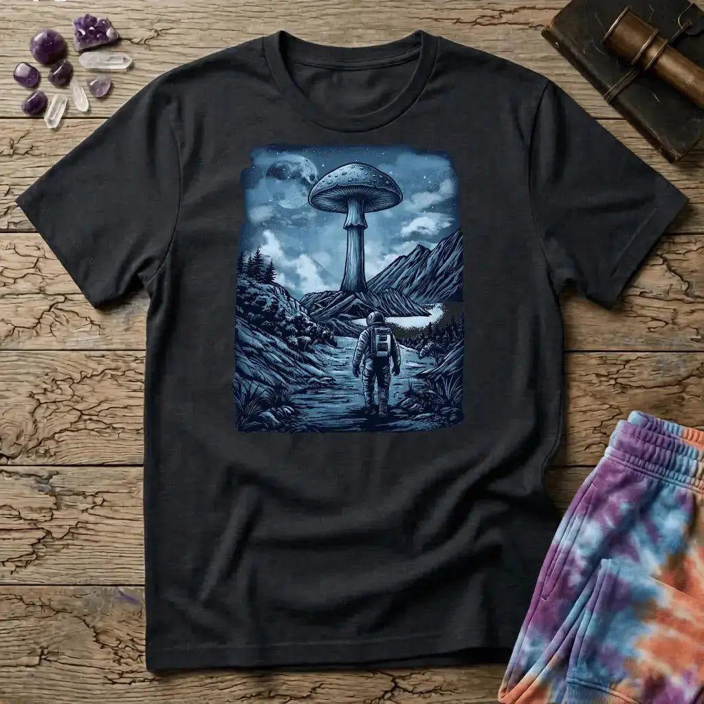 Printify T-Shirt Interplanetary Mushroom T-Shirt Mushroom Magic Mushroom T-Shirt