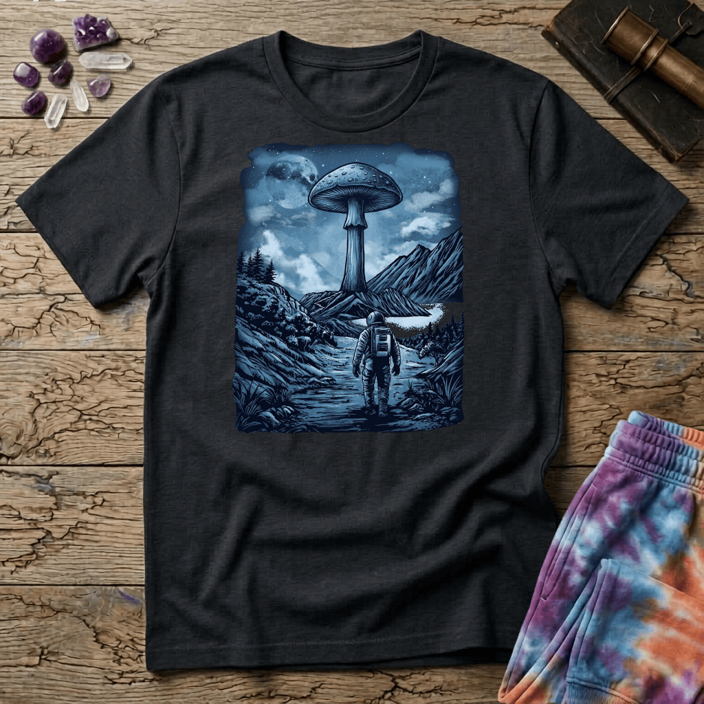 Printify T-Shirt Interplanetary Mushroom T-Shirt Mushroom Magic Mushroom T-Shirt