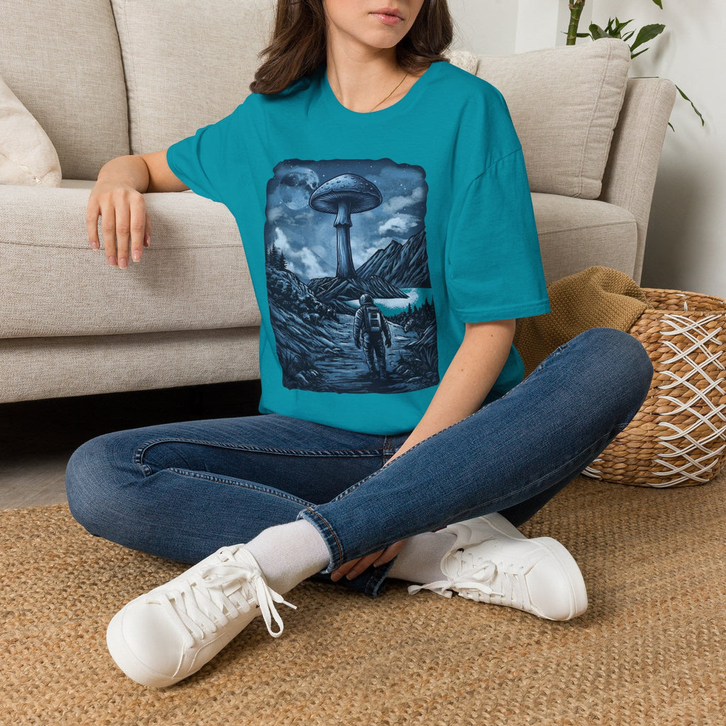 Printify T-Shirt Interplanetary Mushroom T-Shirt Mushroom Magic Mushroom T-Shirt