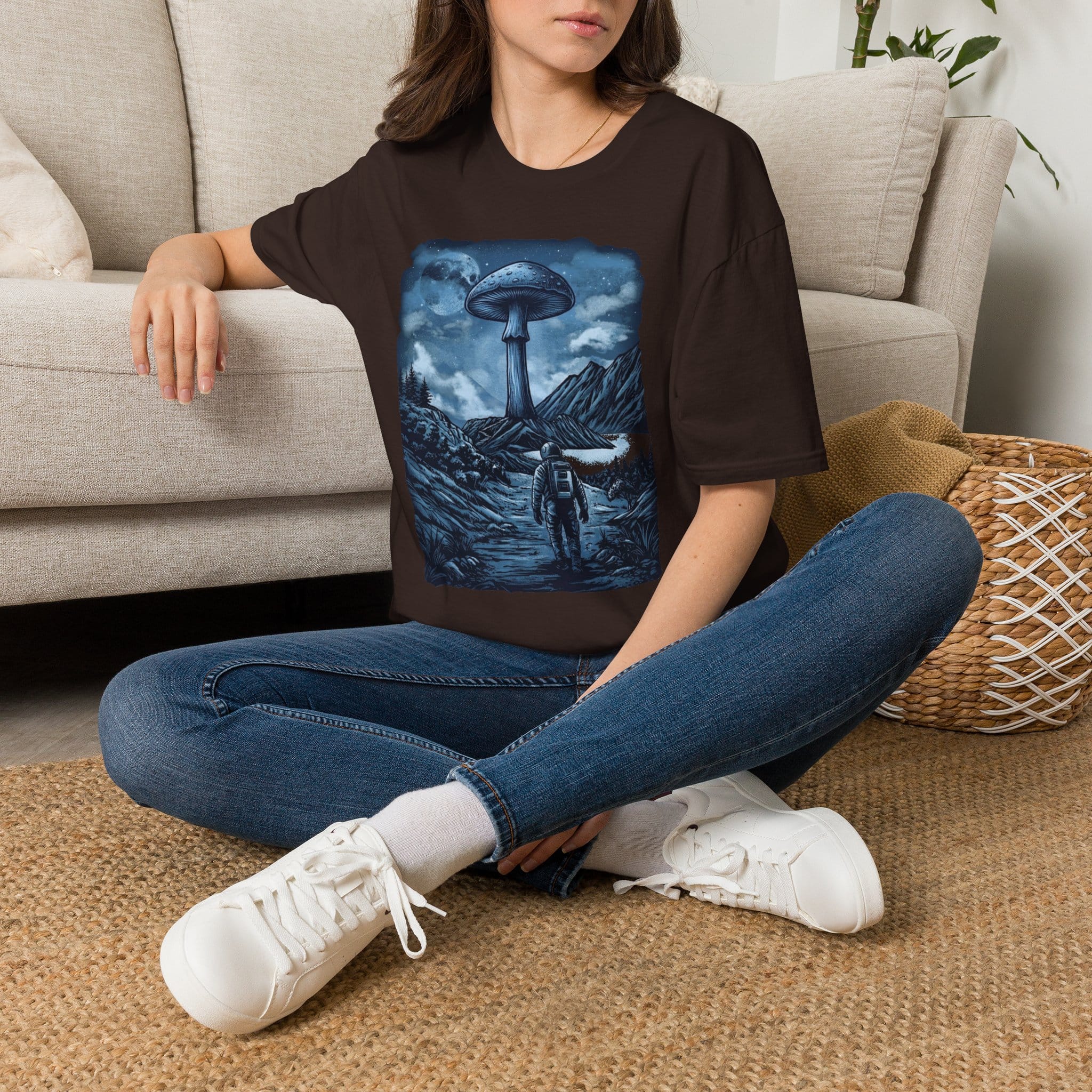 Printify T-Shirt Interplanetary Mushroom T-Shirt Mushroom Magic Mushroom T-Shirt