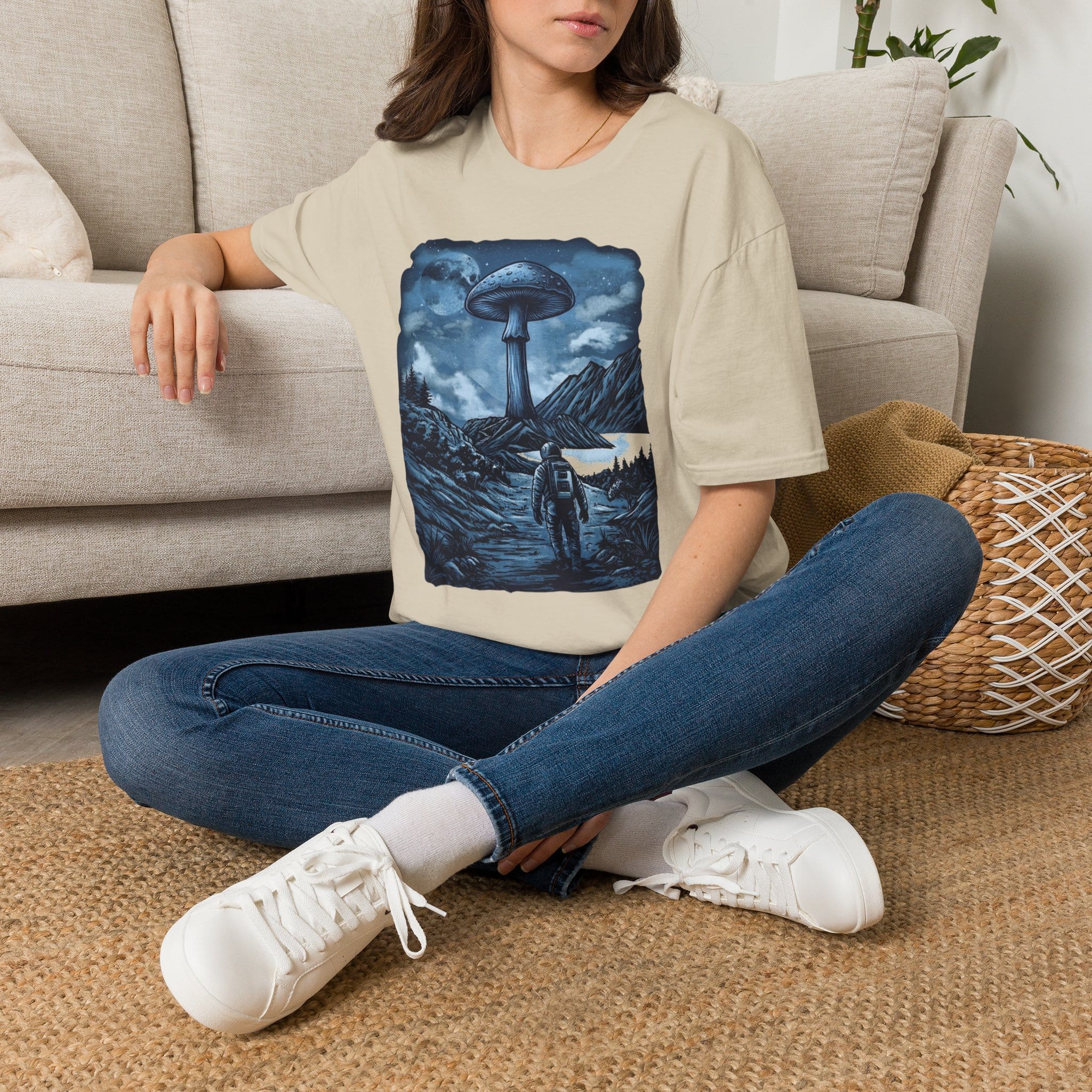 Printify T-Shirt Interplanetary Mushroom T-Shirt Mushroom Magic Mushroom T-Shirt