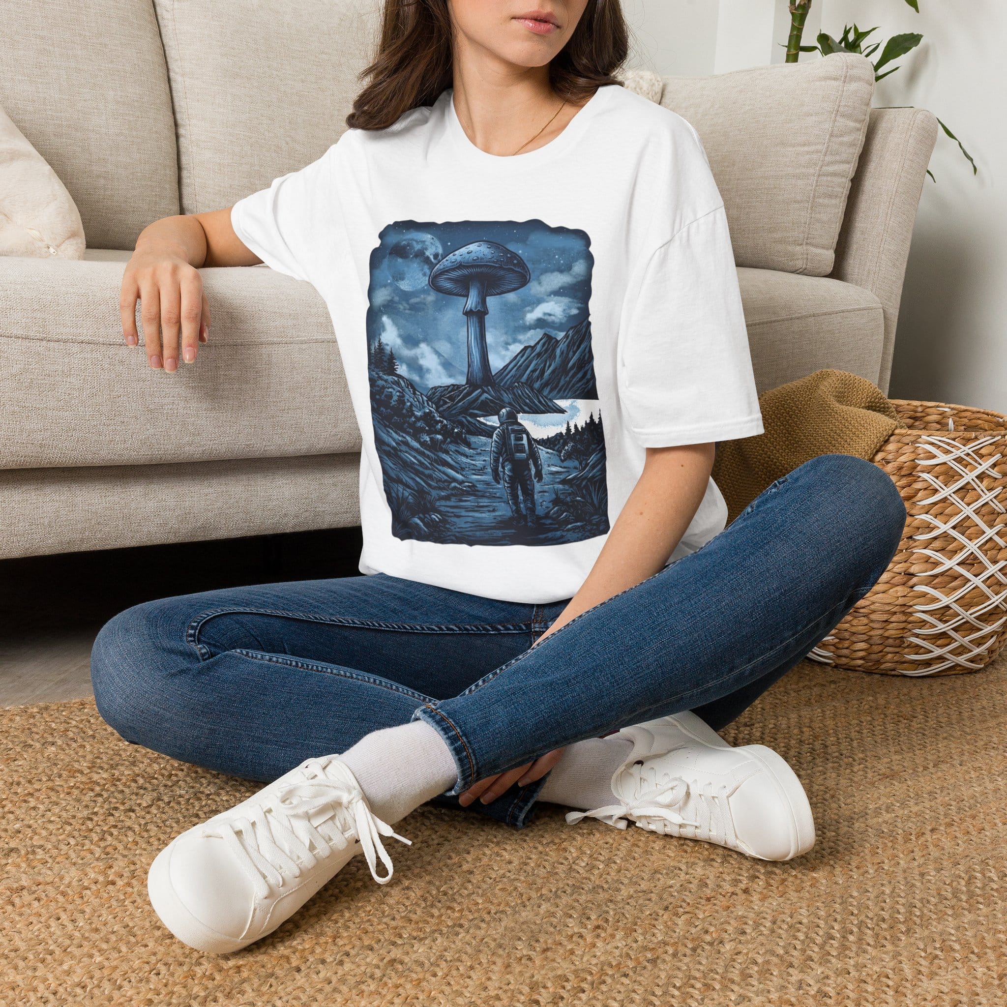 Printify T-Shirt Interplanetary Mushroom T-Shirt Mushroom Magic Mushroom T-Shirt