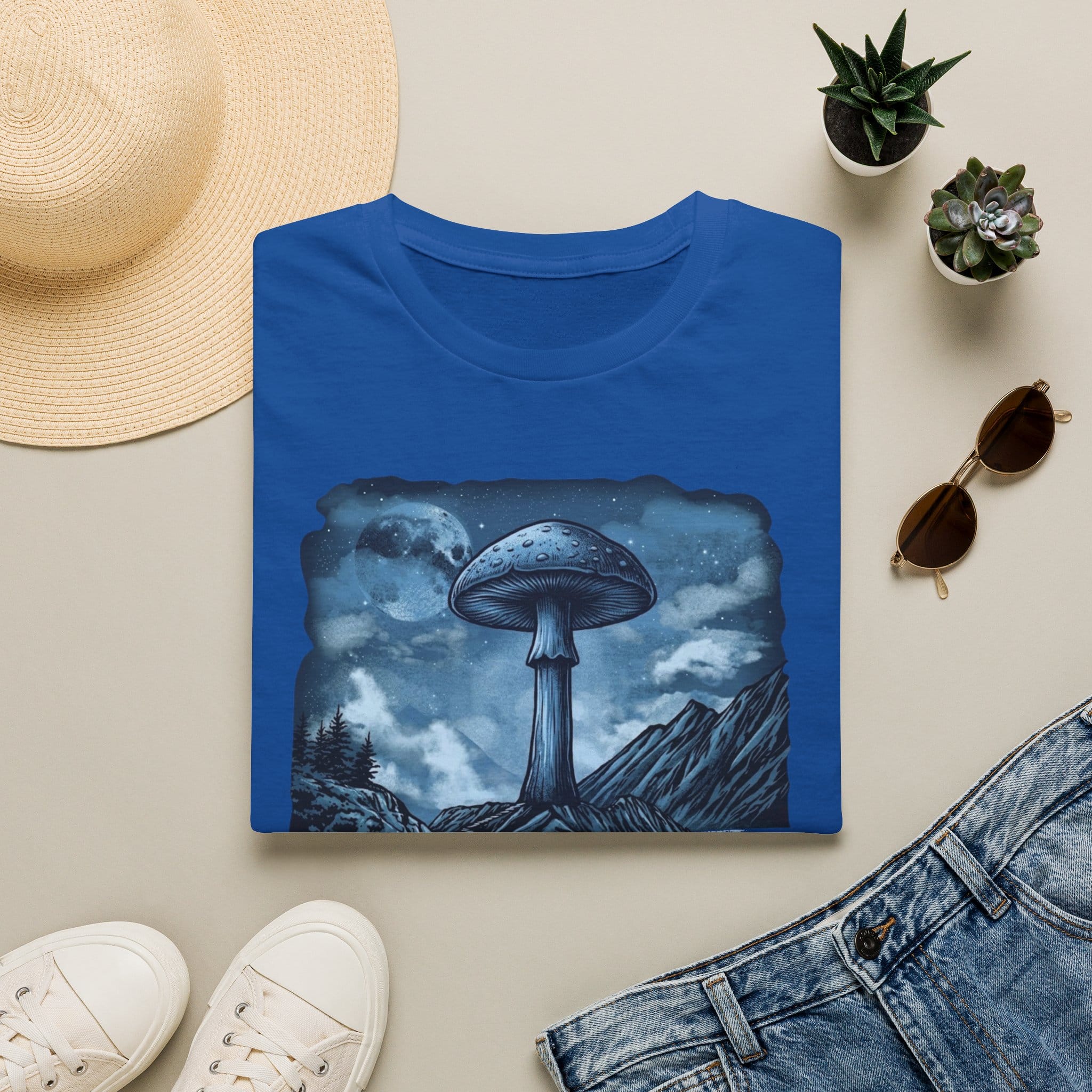 Printify T-Shirt Interplanetary Mushroom T-Shirt Mushroom Magic Mushroom T-Shirt