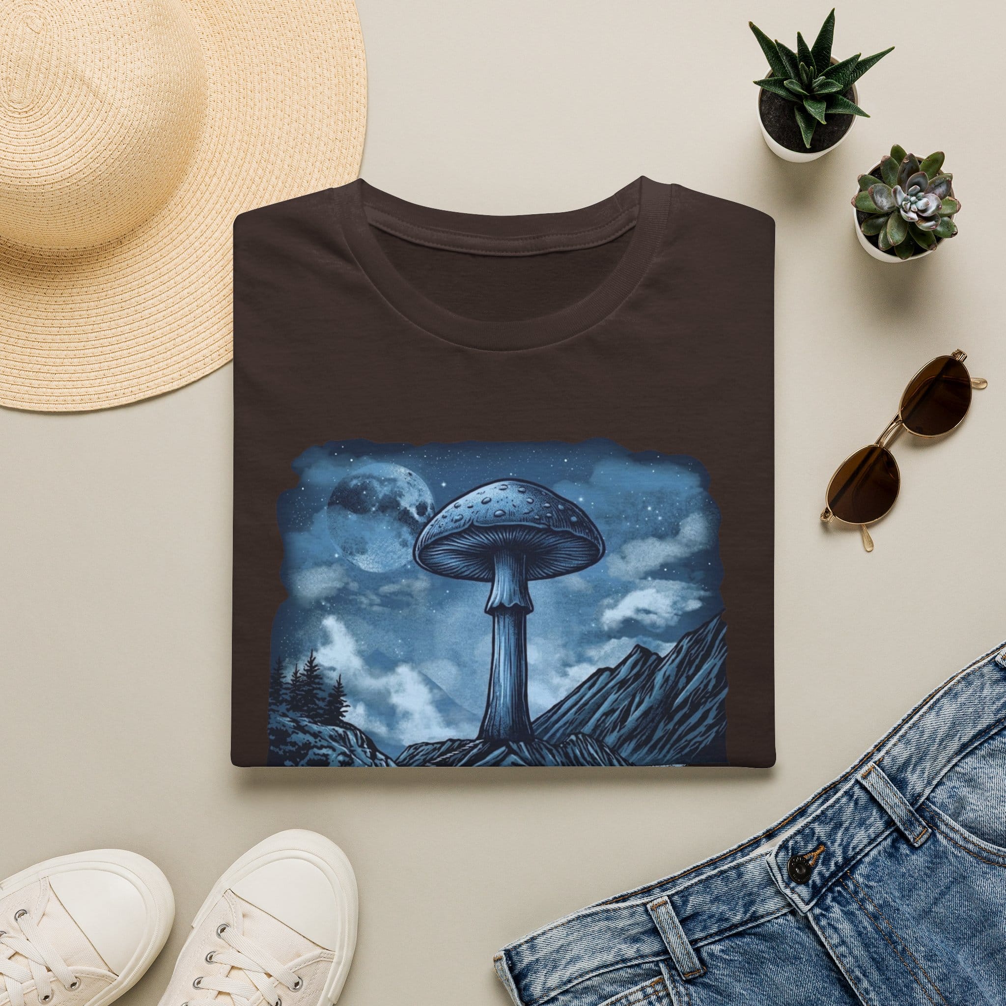 Printify T-Shirt Interplanetary Mushroom T-Shirt Mushroom Magic Mushroom T-Shirt