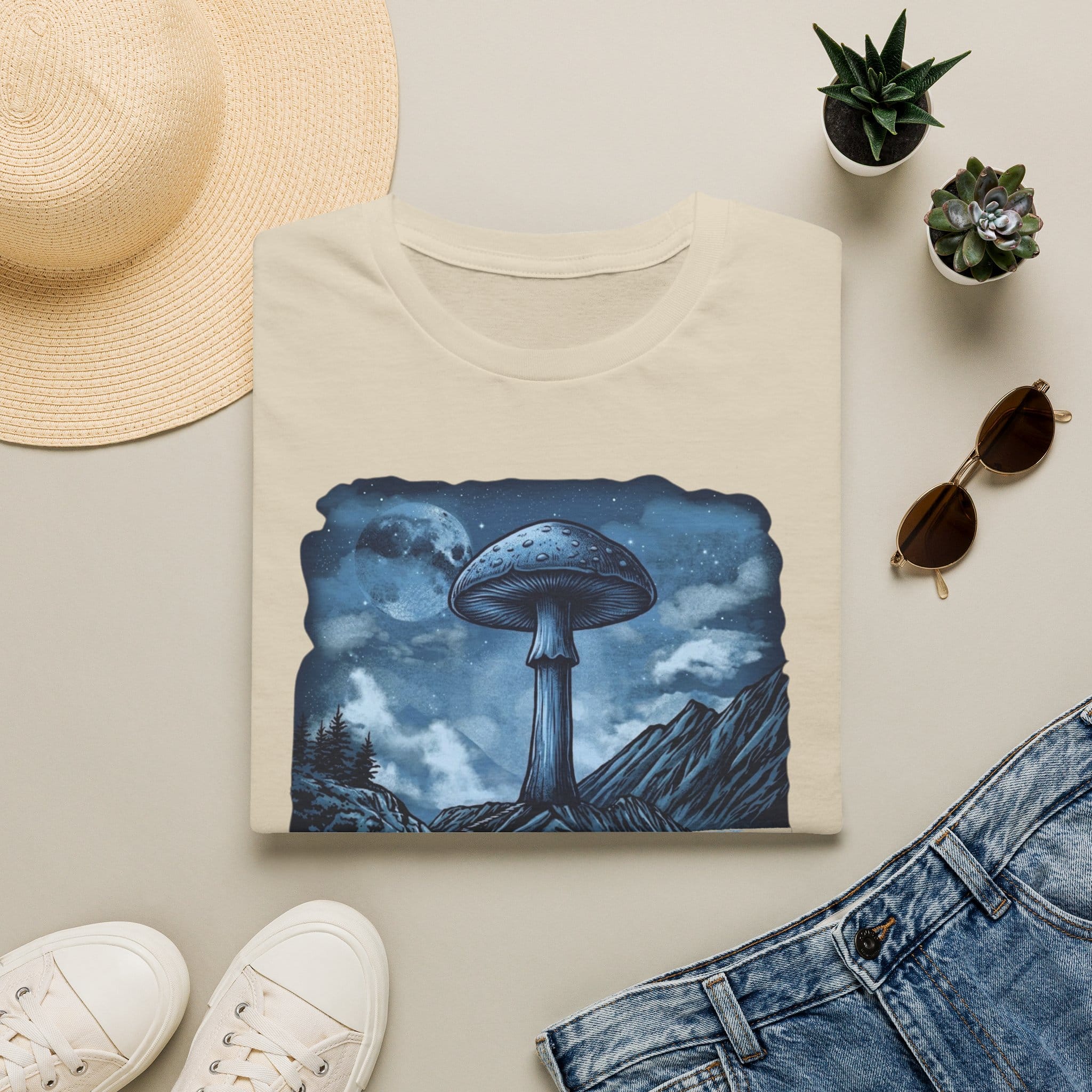 Printify T-Shirt Interplanetary Mushroom T-Shirt Mushroom Magic Mushroom T-Shirt