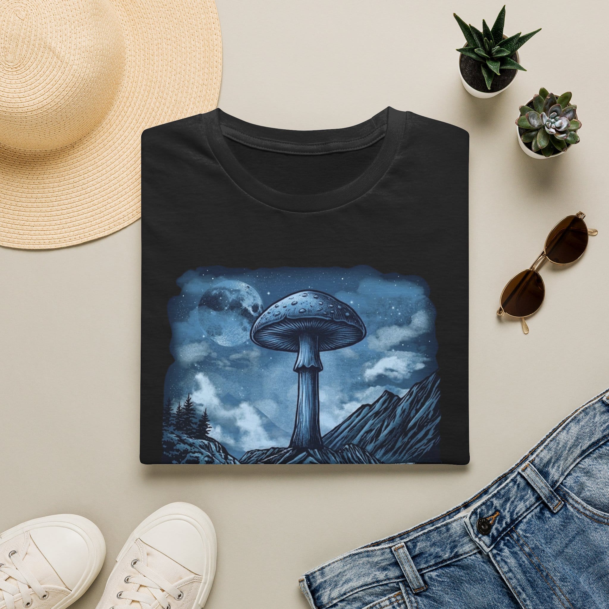 Printify T-Shirt Interplanetary Mushroom T-Shirt Mushroom Magic Mushroom T-Shirt