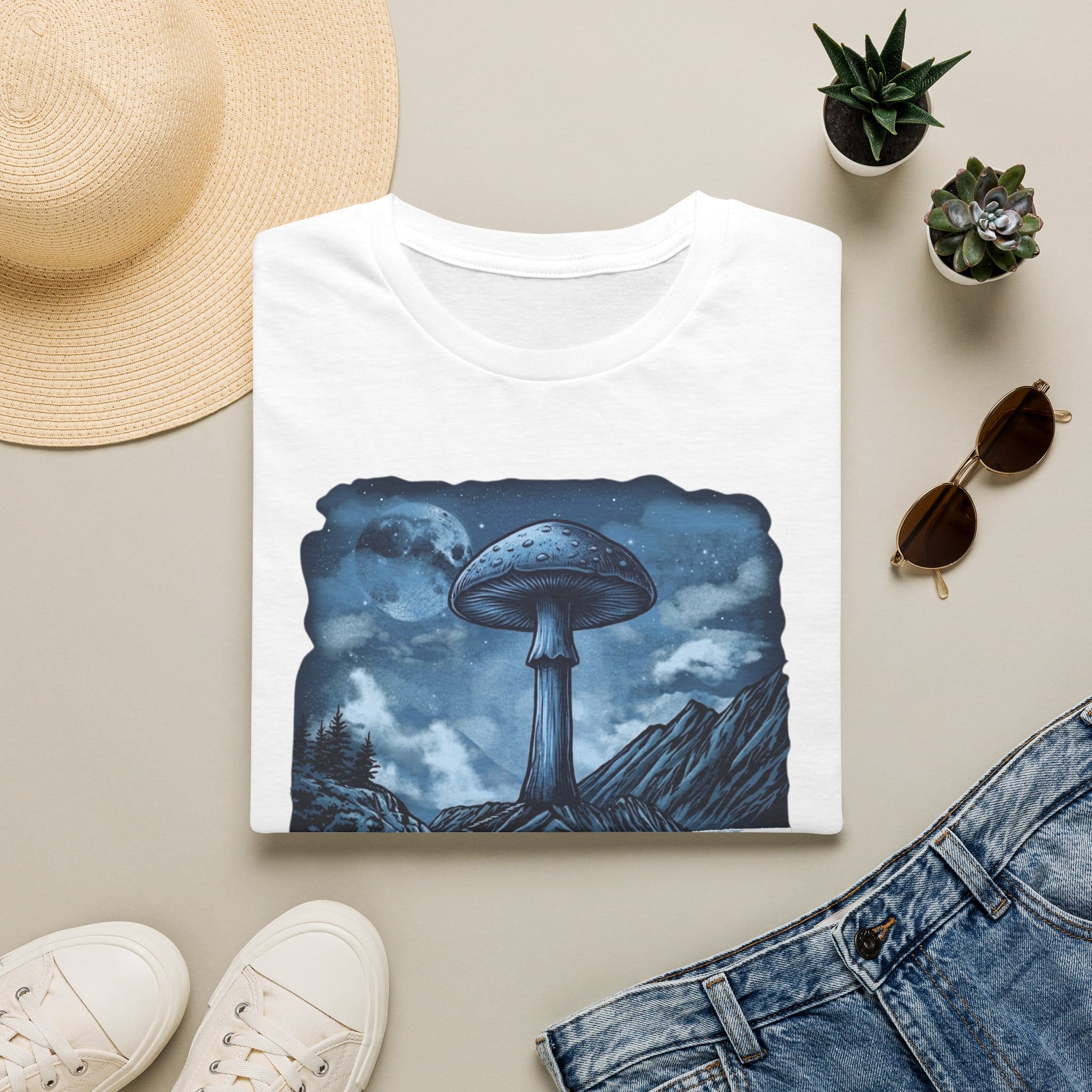 Printify T-Shirt Interplanetary Mushroom T-Shirt Mushroom Magic Mushroom T-Shirt