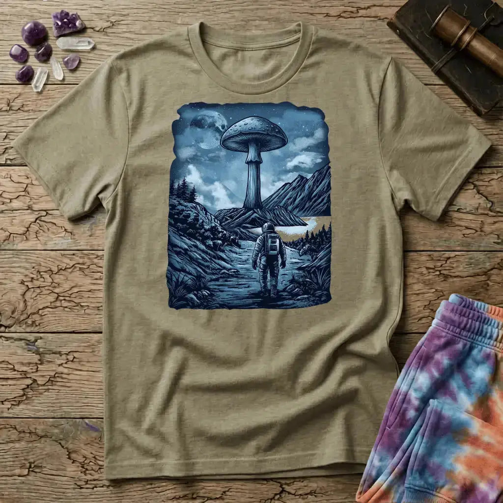 Printify T-Shirt Interplanetary Mushroom T-Shirt Mushroom Magic Mushroom T-Shirt