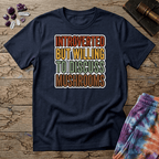 Printify T-Shirt Introverted But Willing To Discuss Mushrooms T-Shirt Mushroom Magic Mushroom T-Shirt