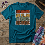Printify T-Shirt Introverted But Willing To Discuss Mushrooms T-Shirt Mushroom Magic Mushroom T-Shirt