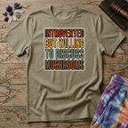Printify T-Shirt Introverted But Willing To Discuss Mushrooms T-Shirt Mushroom Magic Mushroom T-Shirt