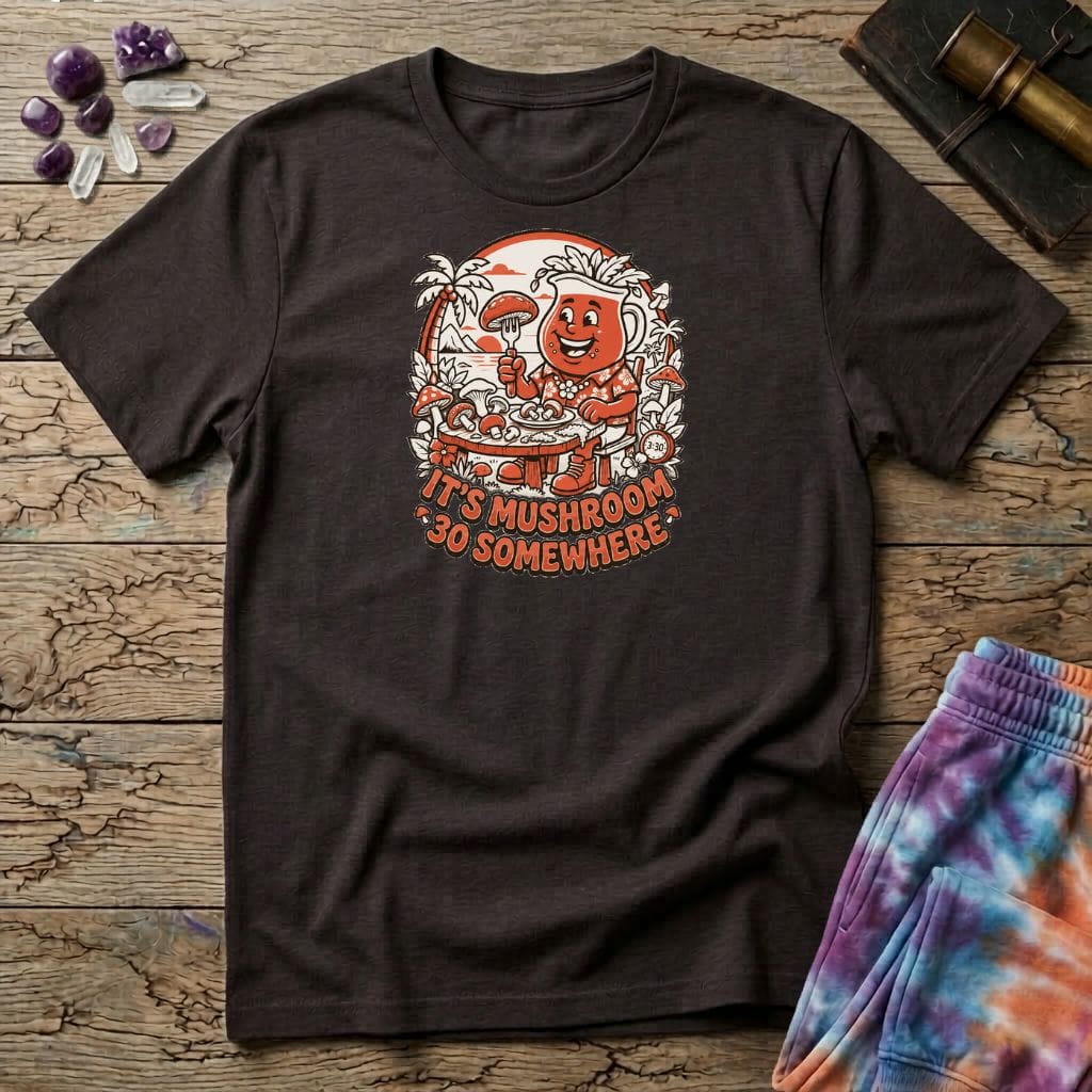 Printify T-Shirt It's Mushroom 30 Somewhere T-Shirt Mushroom Magic Mushroom T-Shirt
