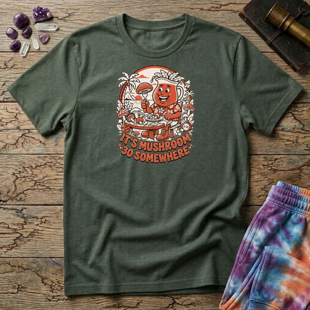 Printify T-Shirt It's Mushroom 30 Somewhere T-Shirt Mushroom Magic Mushroom T-Shirt
