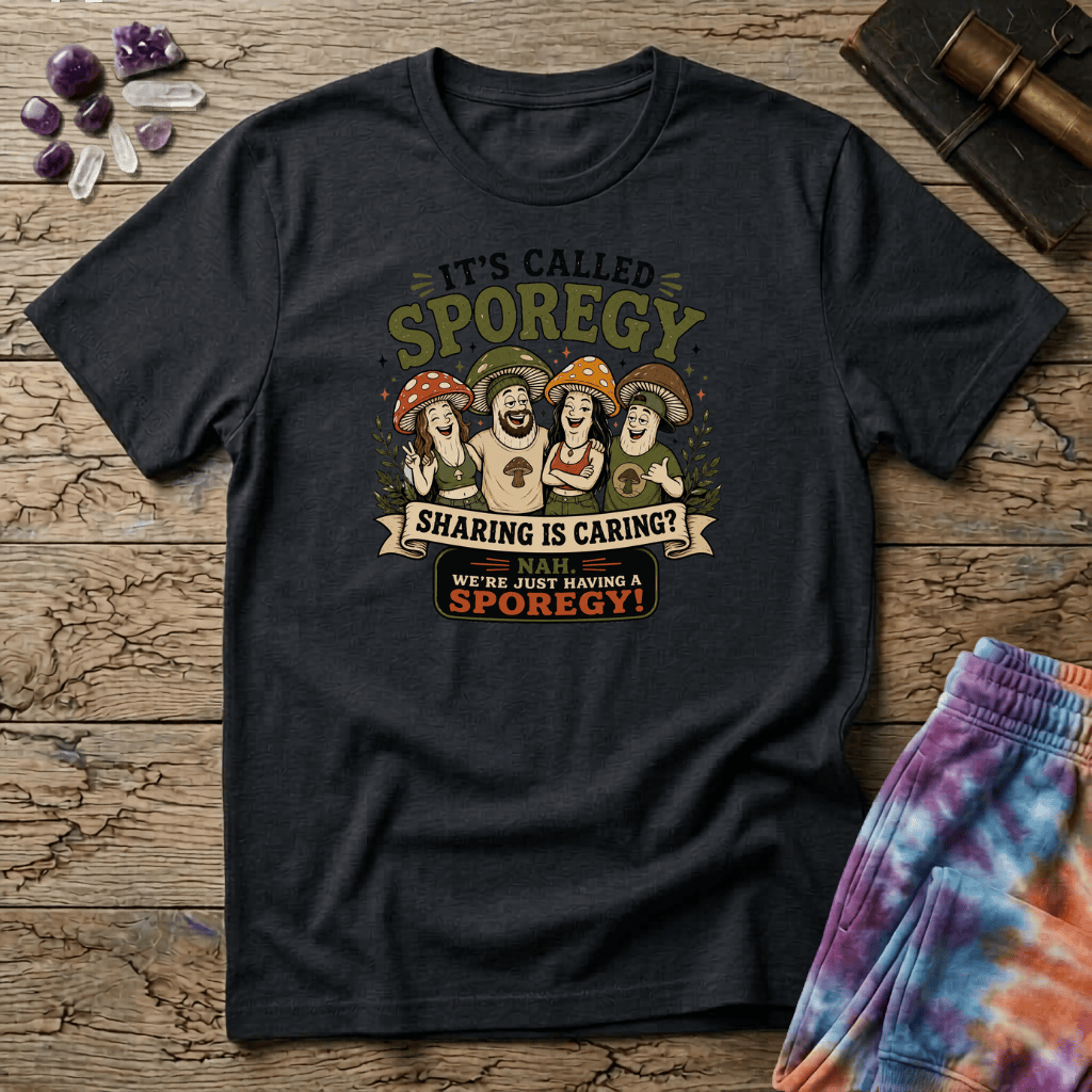 Printify T-Shirt Its Called Sporegy Too T-Shirt Mushroom Magic Mushroom T-Shirt