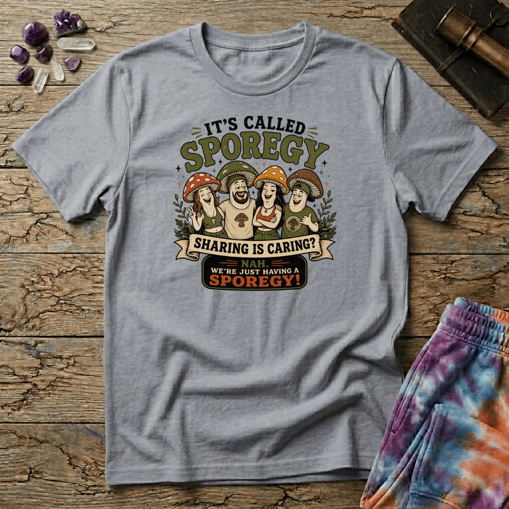 Printify T-Shirt Its Called Sporegy Too T-Shirt Mushroom Magic Mushroom T-Shirt