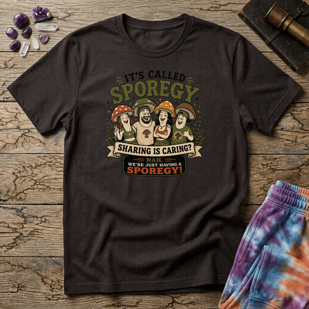 Printify T-Shirt Its Called Sporegy Too T-Shirt Mushroom Magic Mushroom T-Shirt
